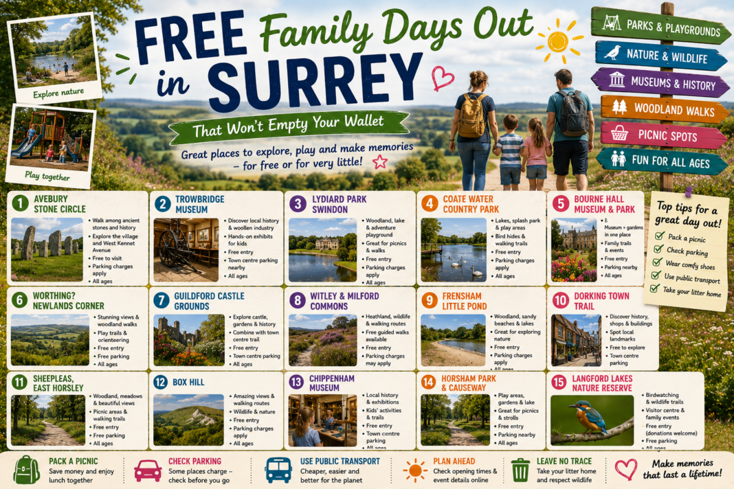 Free Family Days Out in Surrey That Won’t Empty Your Wallet Free Family Days Out in Surrey That Won’t Empty Your Wallet